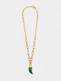Collar Largo De Eslabones Con Colgante