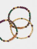 Set De Pulseras Elásticas De Abalorios Multicolor