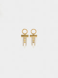 Pendientes Largos Con Tachuelas