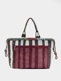 Bolso Shopper Estampado De Nylon Reversible