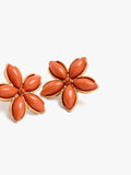 Pendientes Flor Con Resina