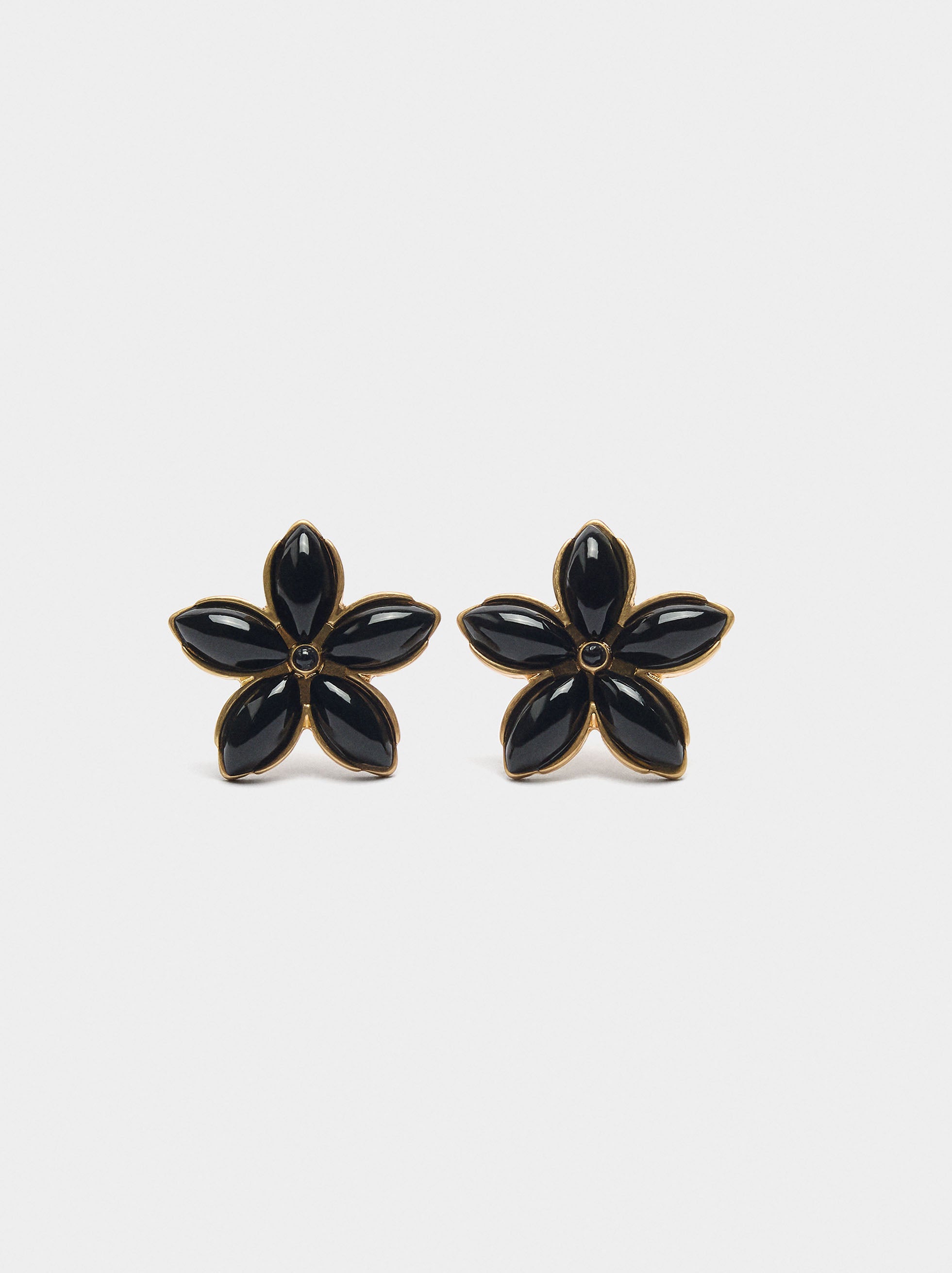 Pendientes Flor Con Resina