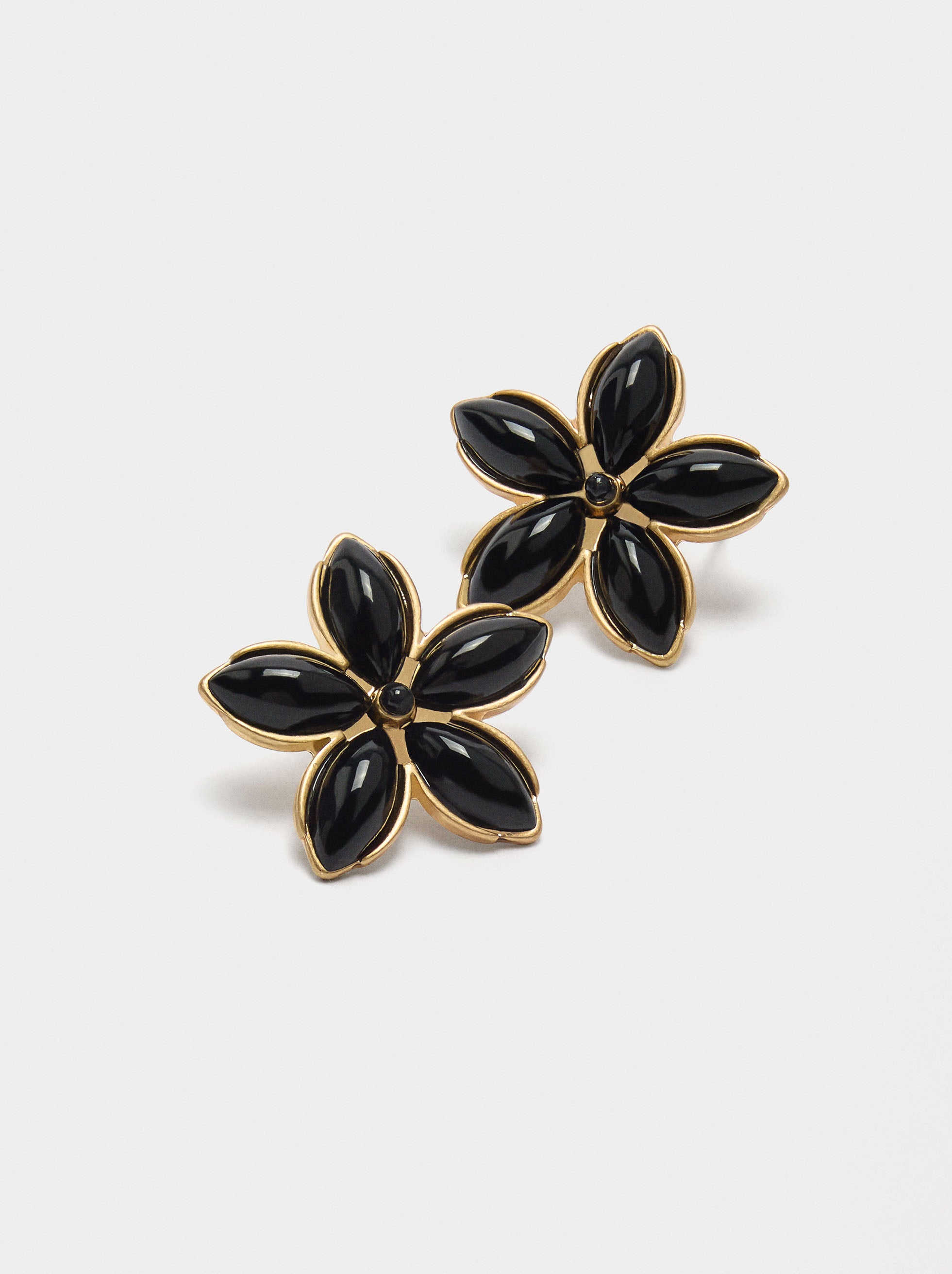 Pendientes Flor Con Resina