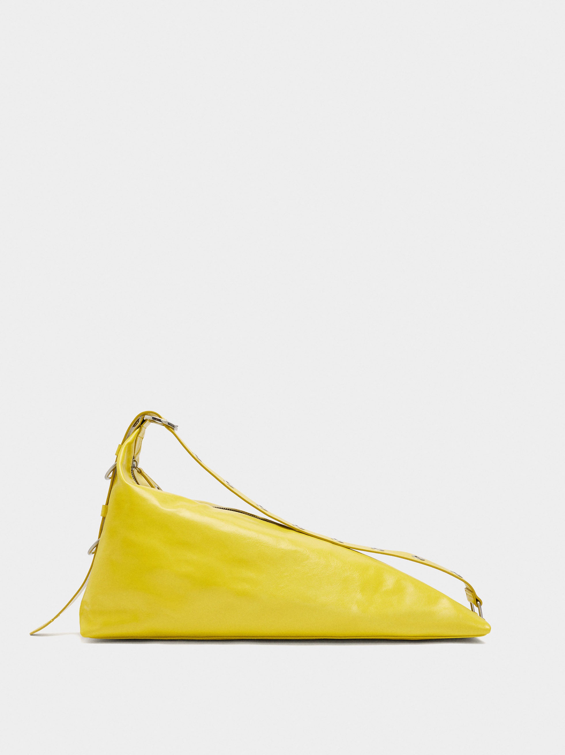 Bolso De Hombro De Piel Asimétrico