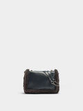Bolso De Hombro Bordes Efecto Pelo