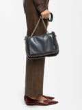 Bolso De Hombro Bordes Efecto Pelo