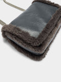 Bolso De Hombro Bordes Efecto Pelo