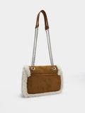 Bolso De Hombro Bordes Efecto Pelo
