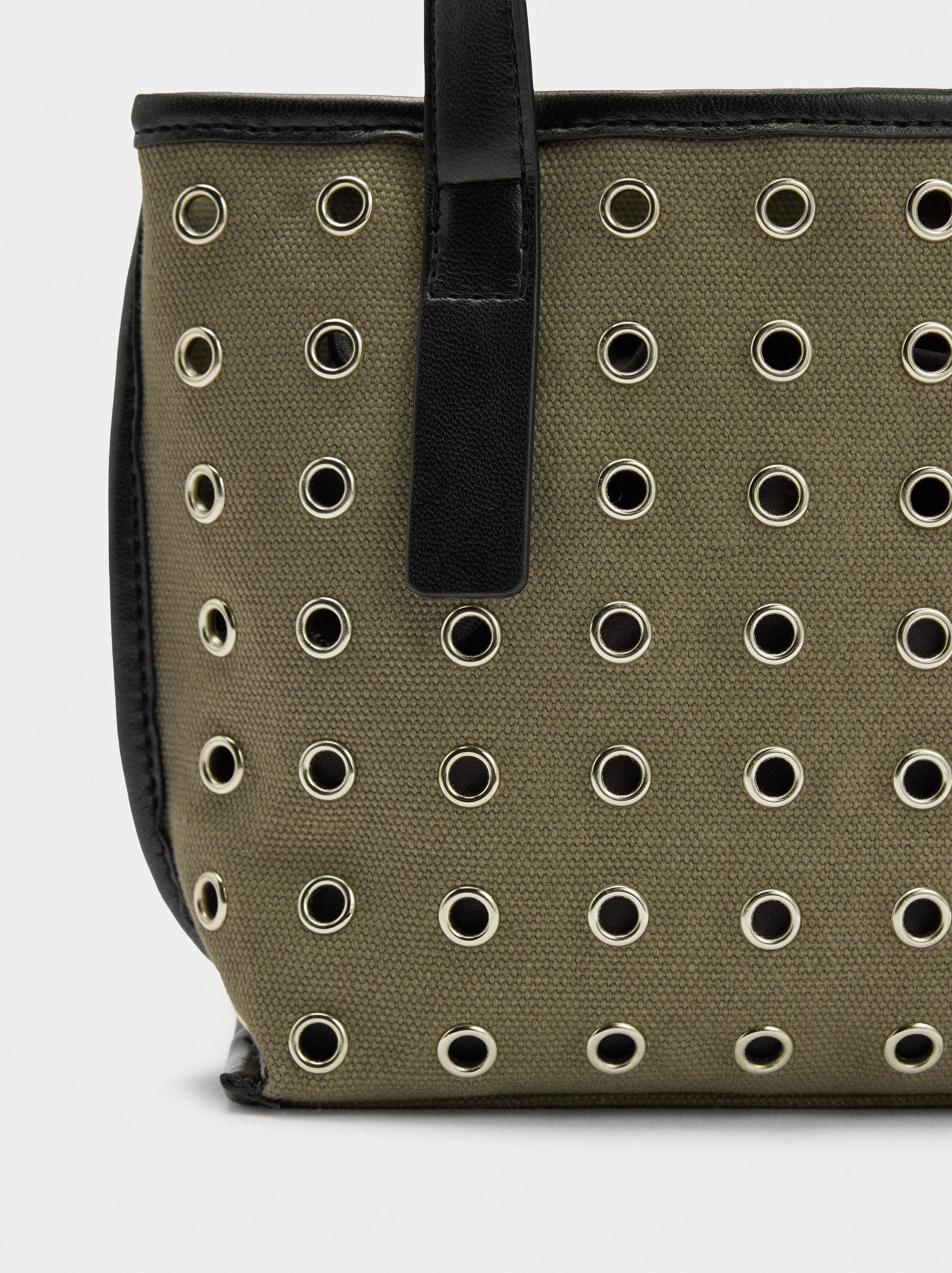 Bolso Tote Con Tachuelas Bolsa Interior