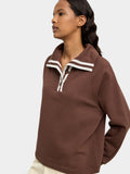 Sudadera Cuello Polo De Rayas