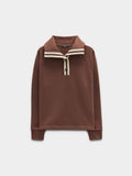 Sudadera Cuello Polo De Rayas