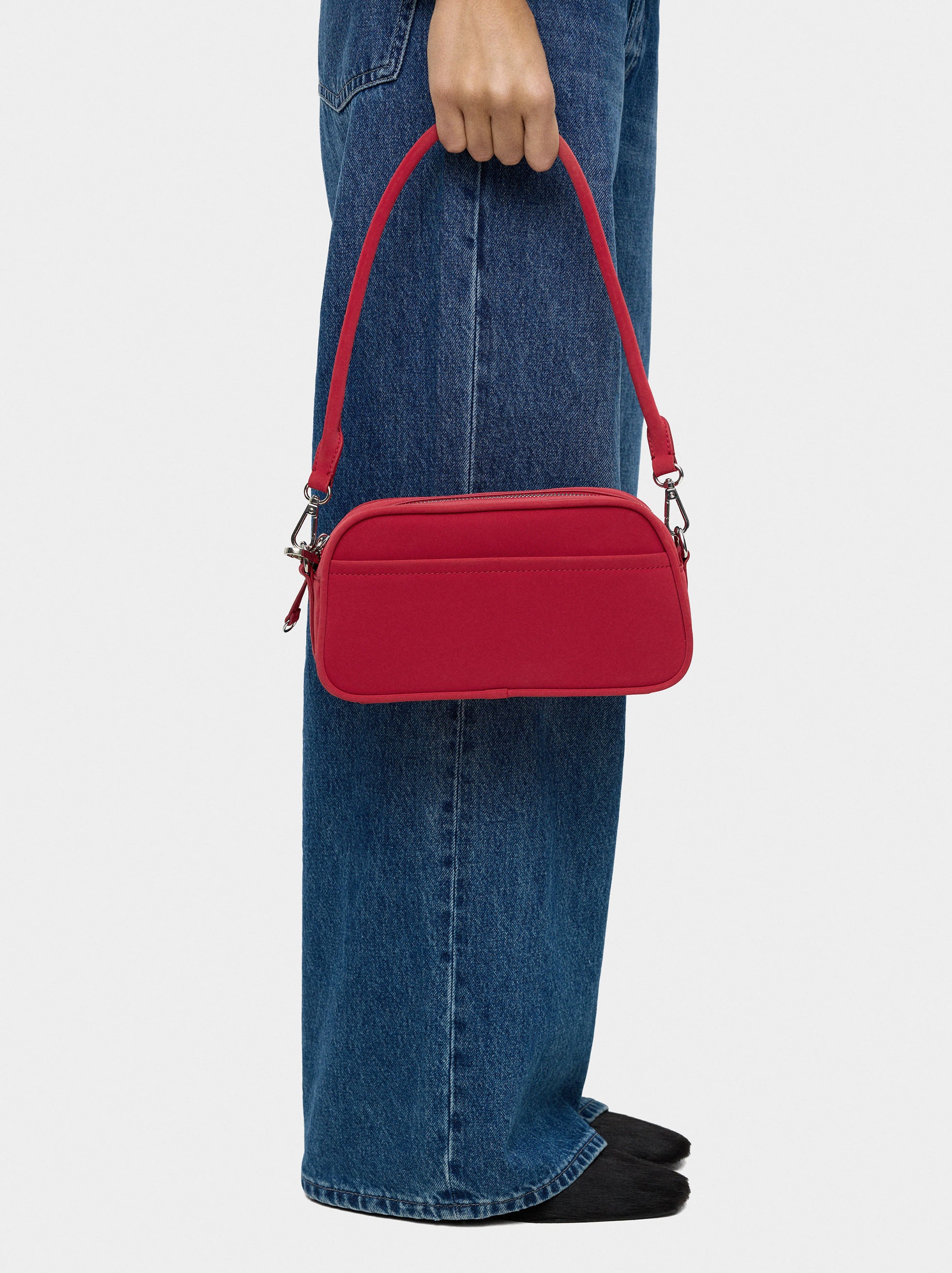 Bolso De Hombro De Textura Suave S