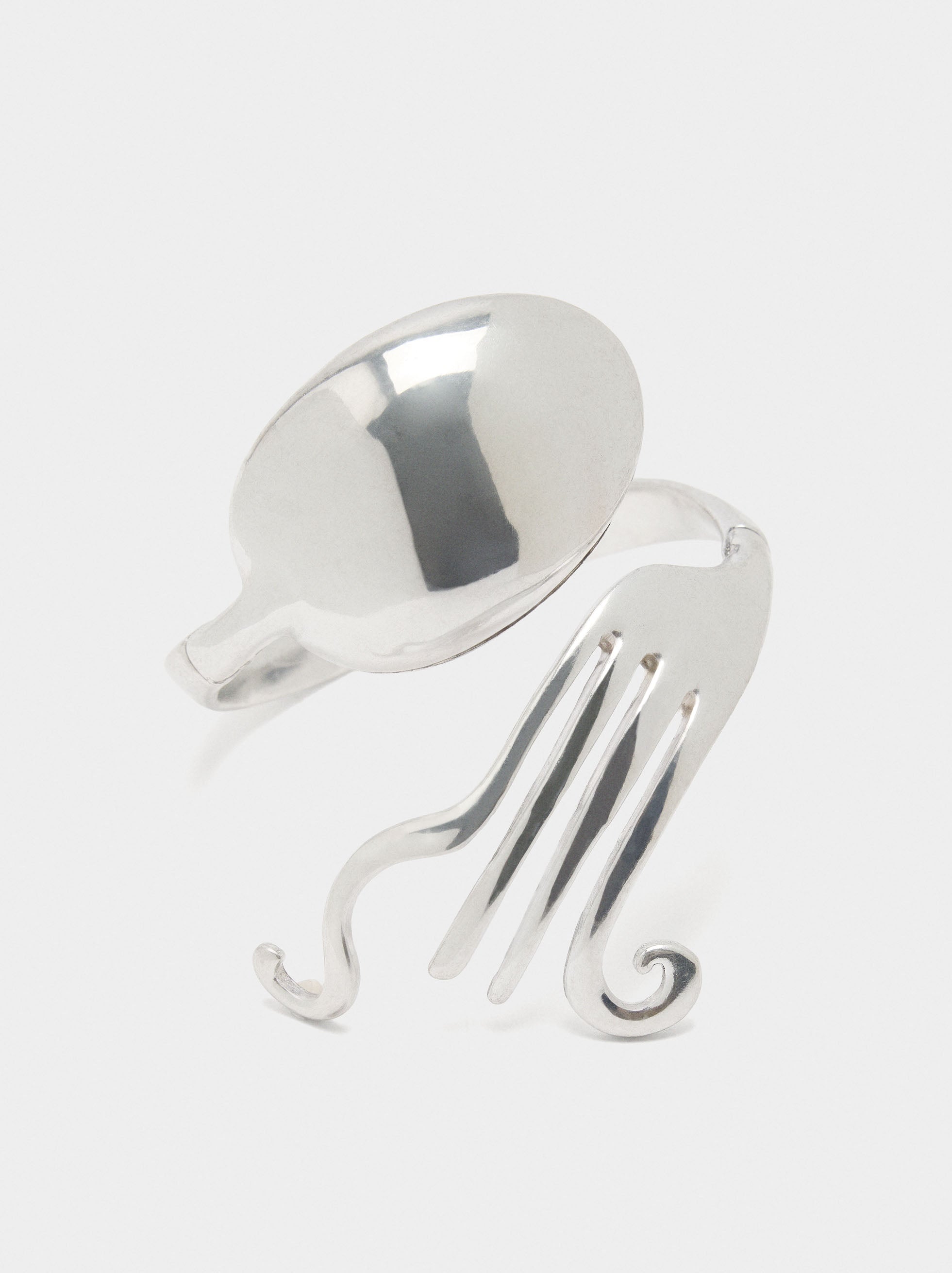Pulsera Cruzada De Tenedor Y Cuchara