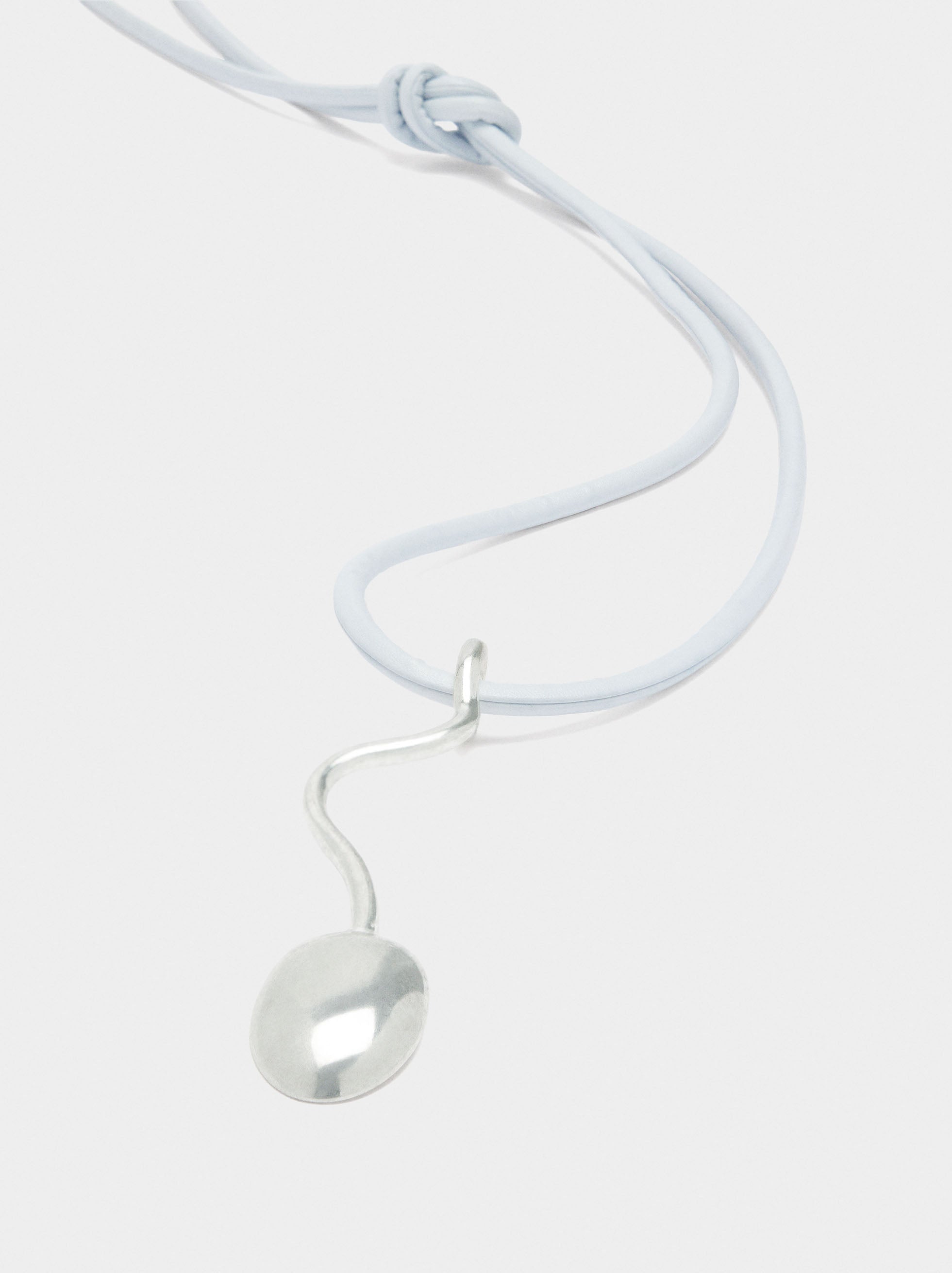 Collar De Cordón Con Colgante Cuchara