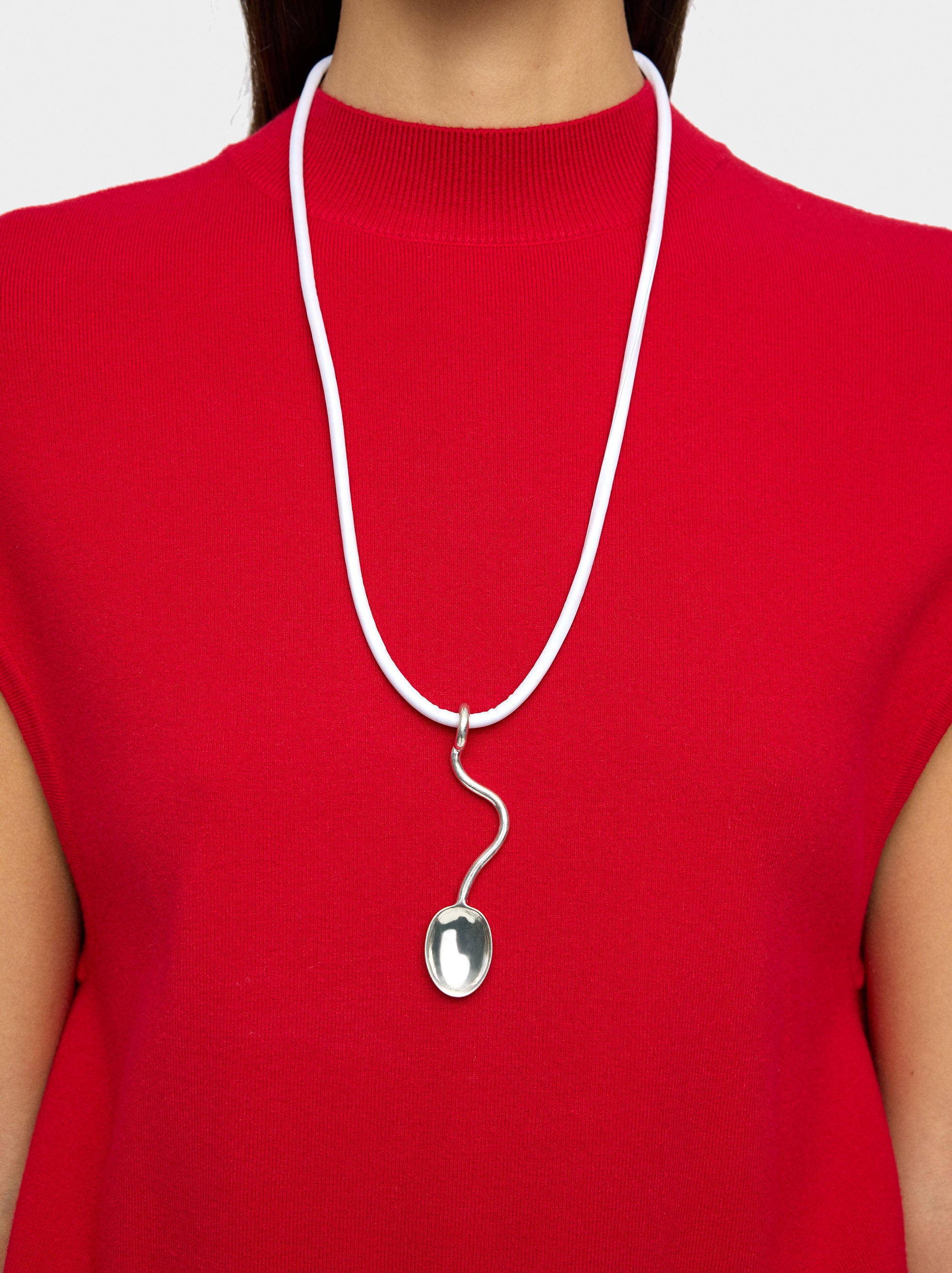 Collar De Cordón Con Colgante Cuchara