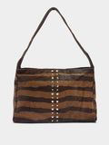 Bolso De Mano De Piel Con Tachuelas