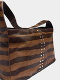 Bolso De Mano De Piel Con Tachuelas