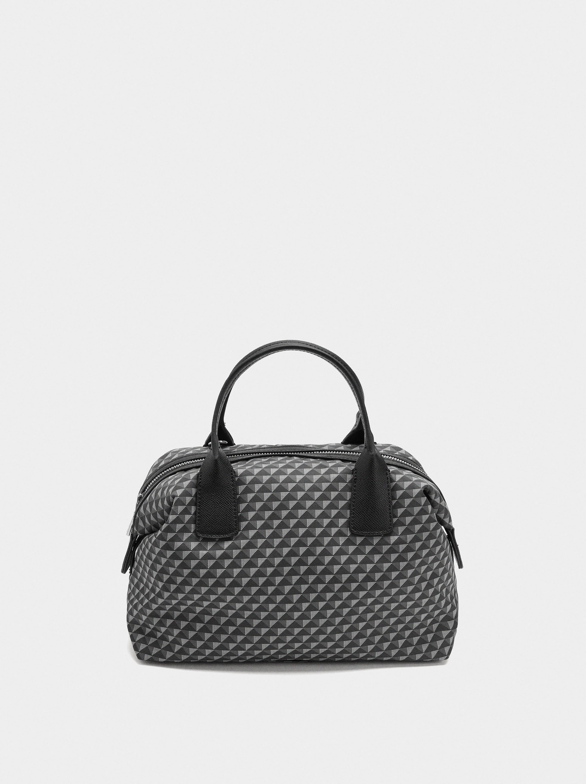 Bolso Tote Estampado De Nylon