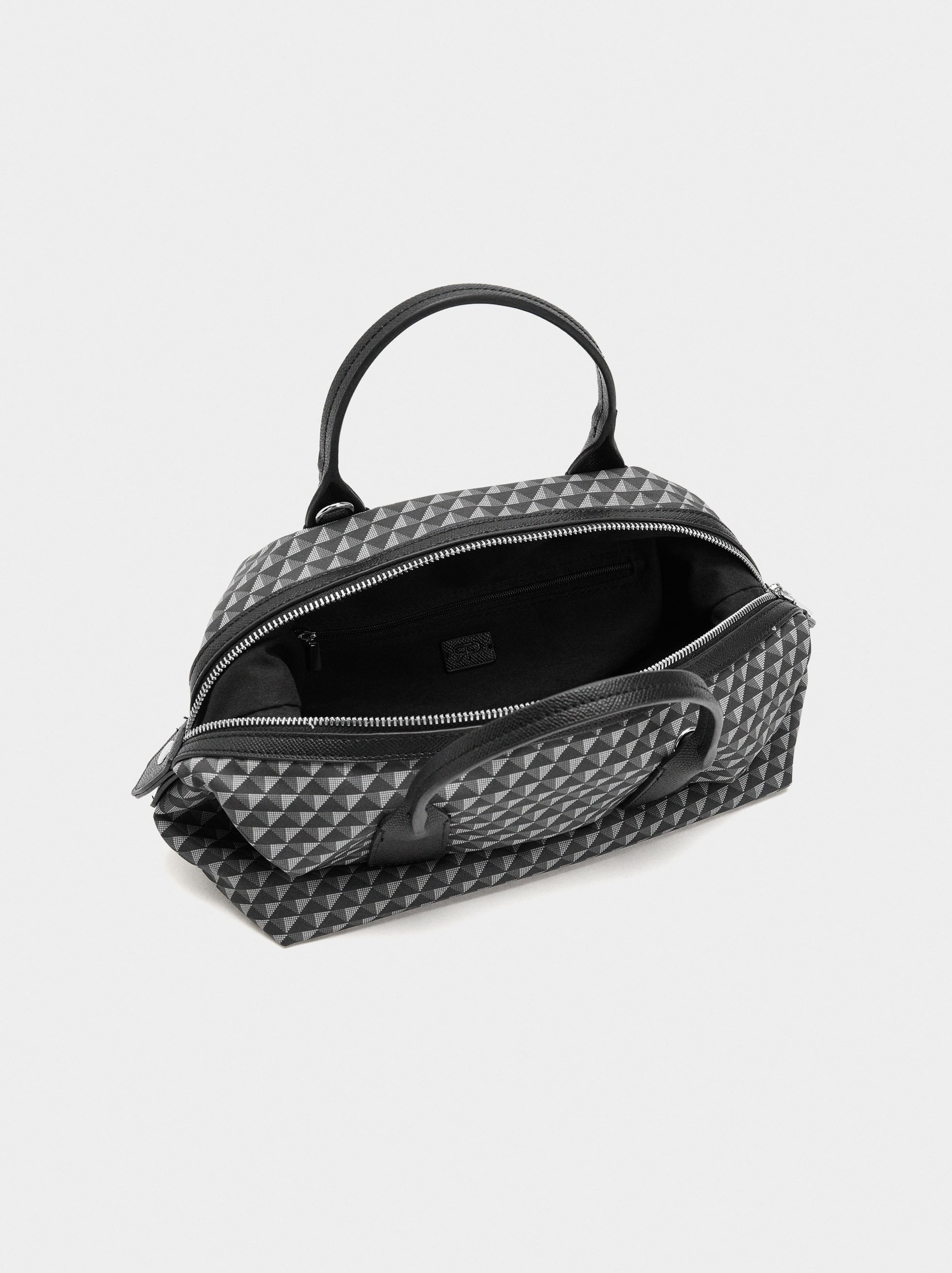 Bolso Tote Estampado De Nylon