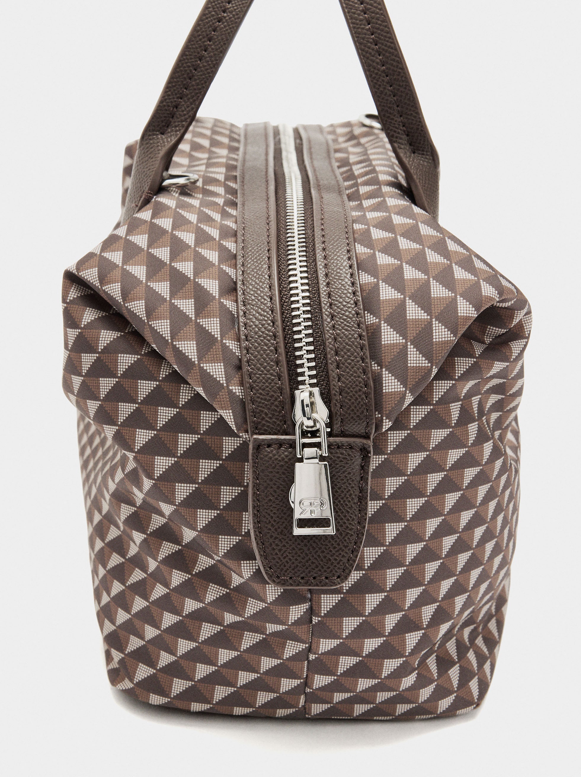 Bolso Tote Estampado De Nylon