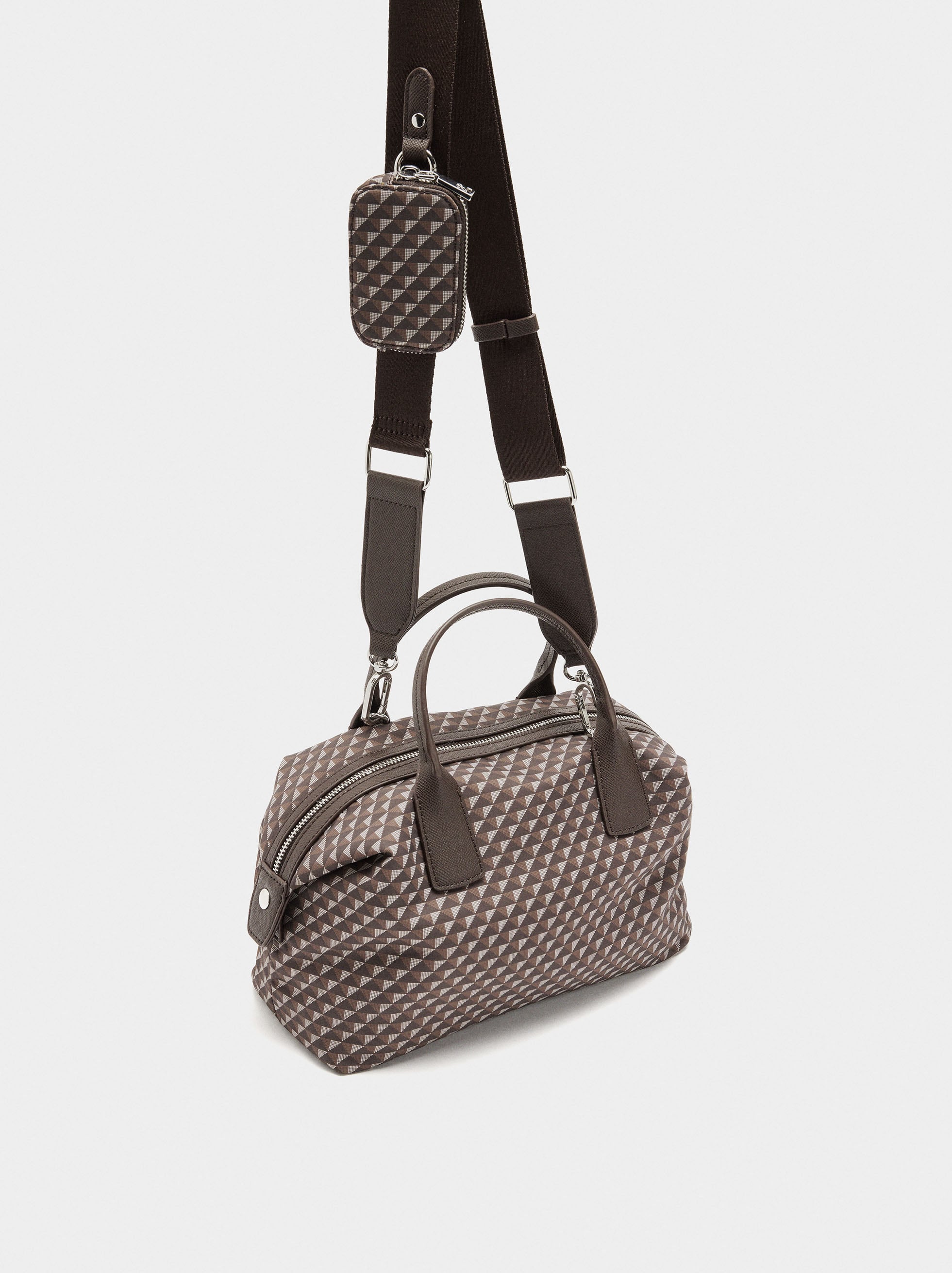 Bolso Tote Estampado De Nylon