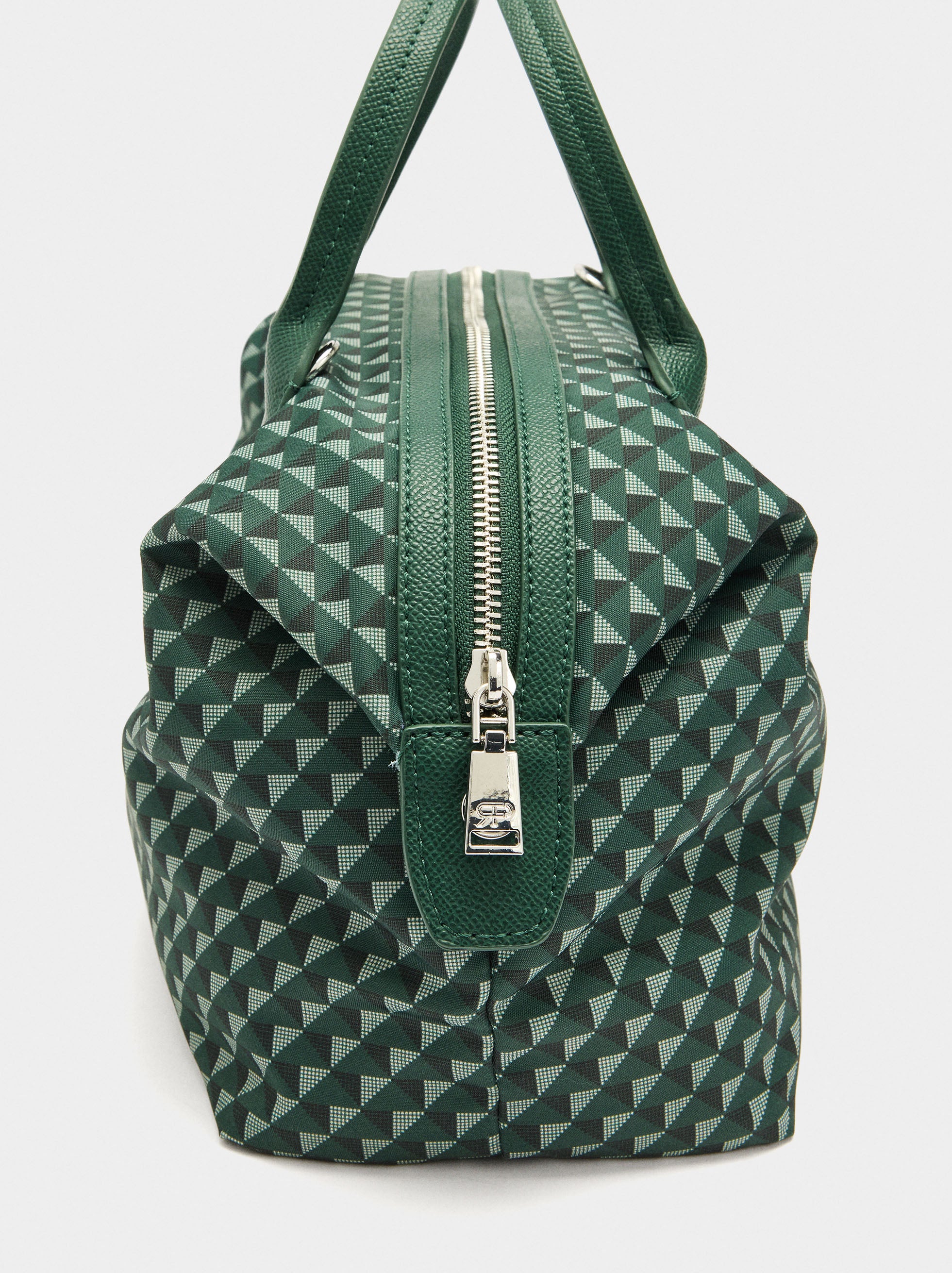 Bolso Tote Estampado De Nylon