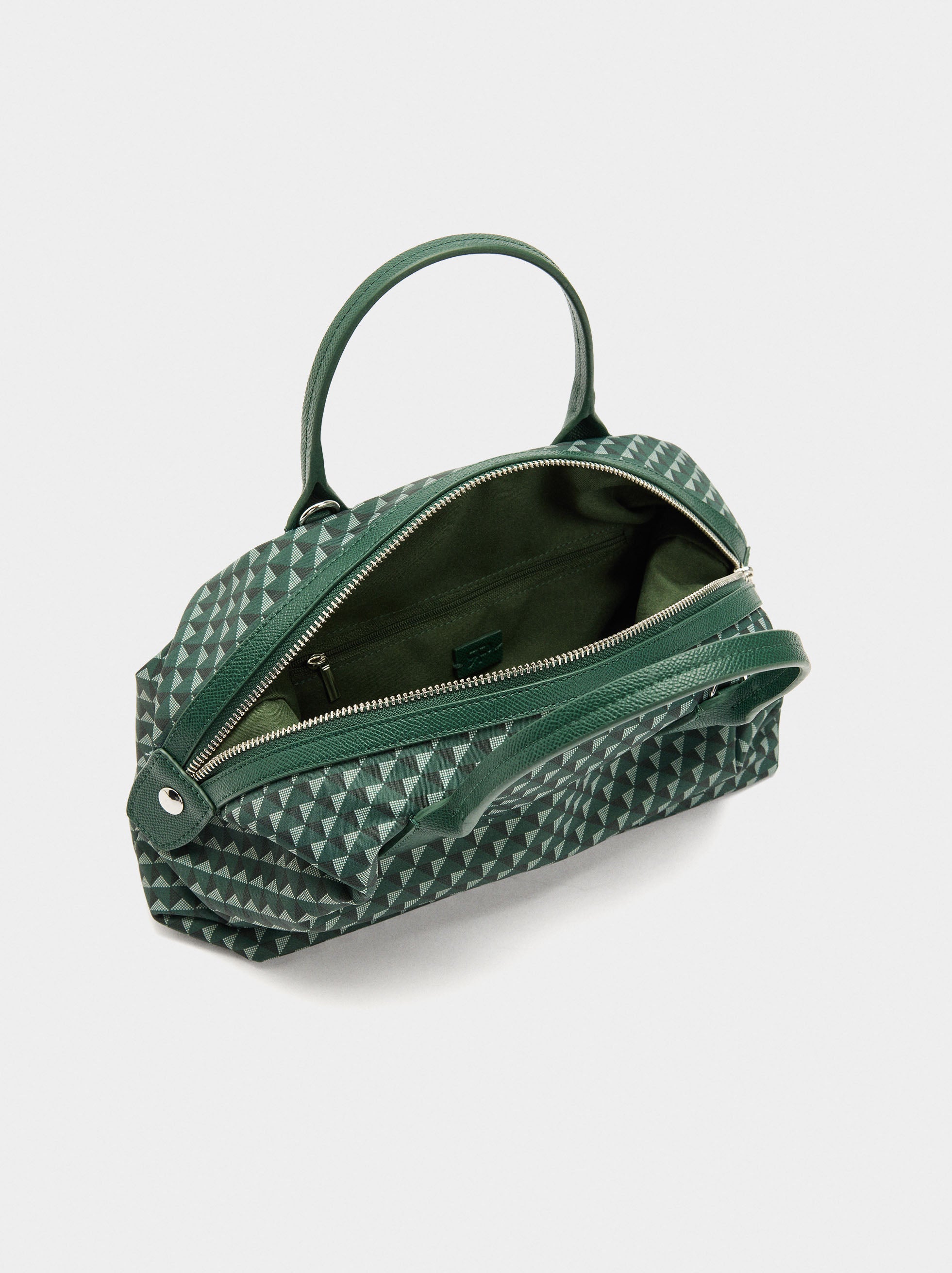 Bolso Tote Estampado De Nylon