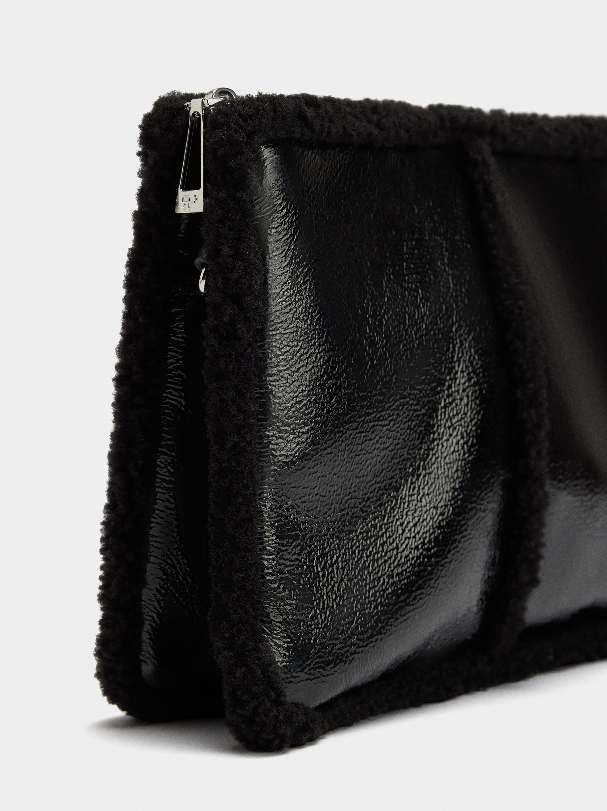 Bolso Bandolera Bordes Efecto Pelo