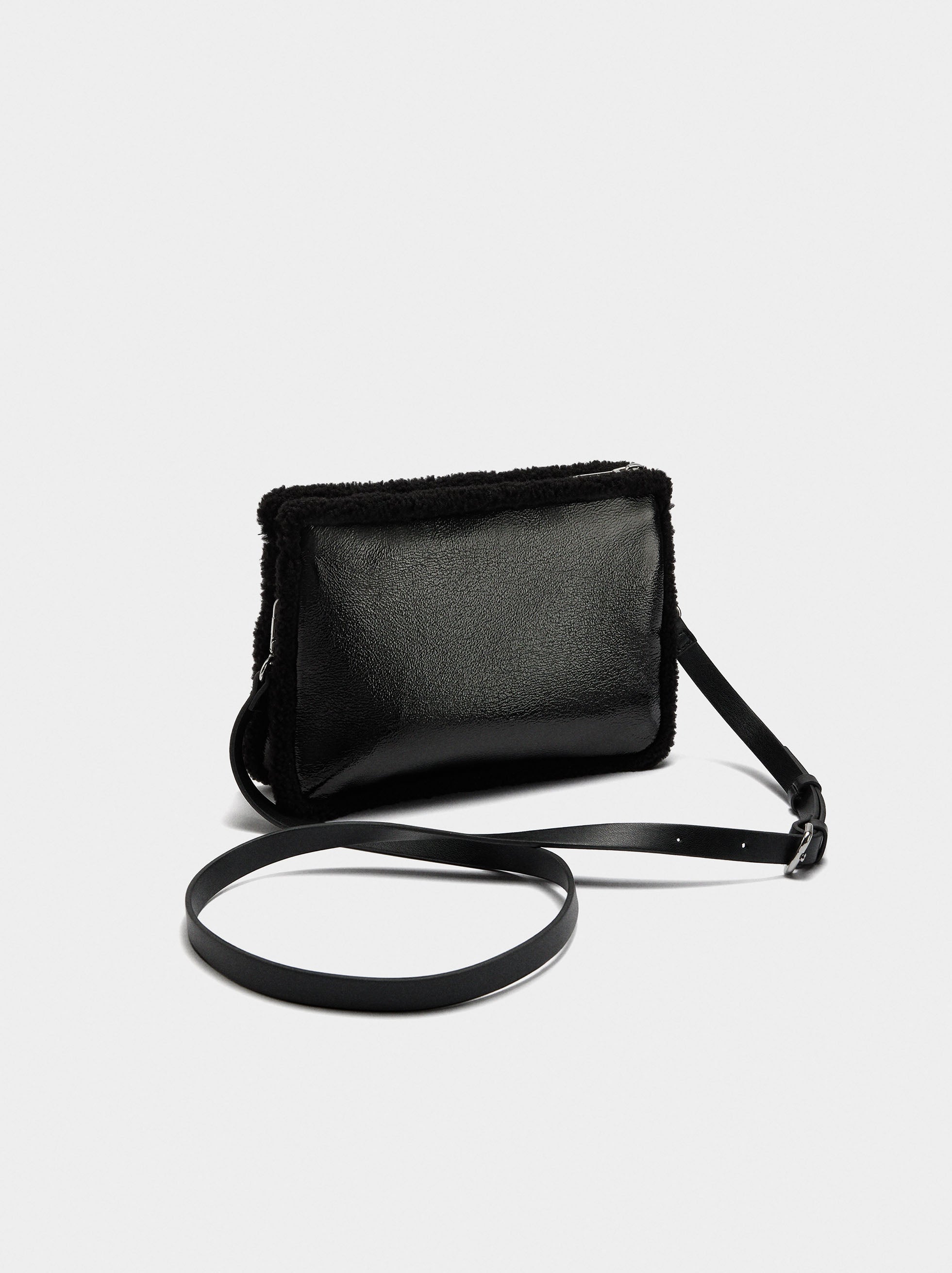 Bolso Bandolera Bordes Efecto Pelo