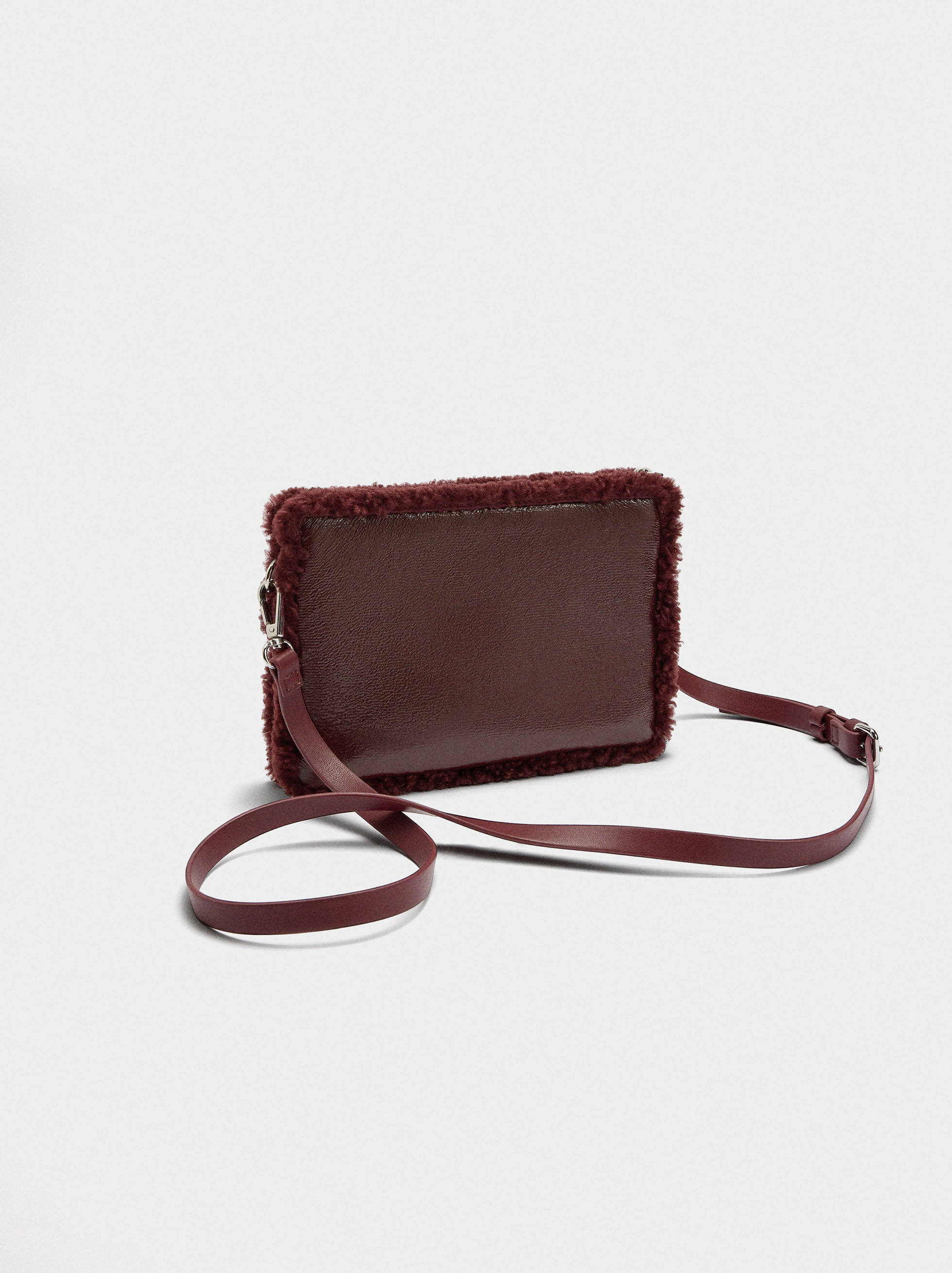Bolso Bandolera Bordes Efecto Pelo