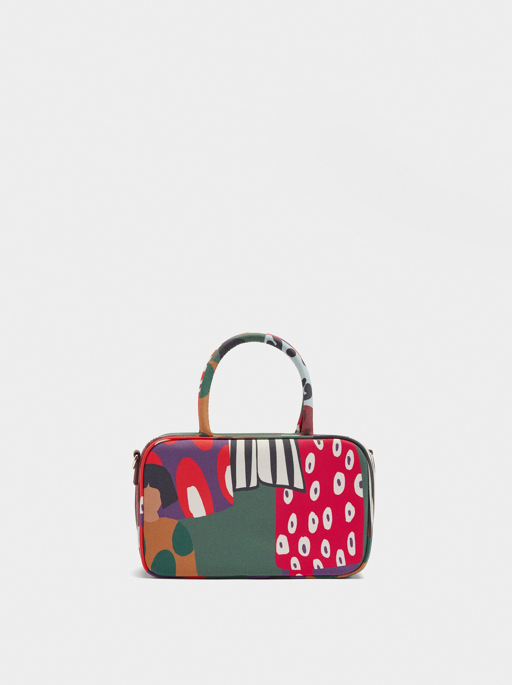 Bolso Bowling Estampado De Nylon