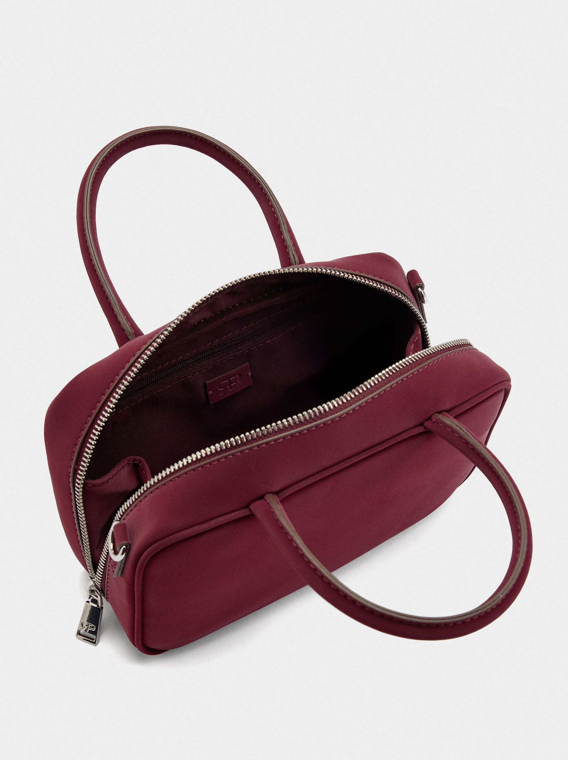 Bolso Bowling De Textura Suave