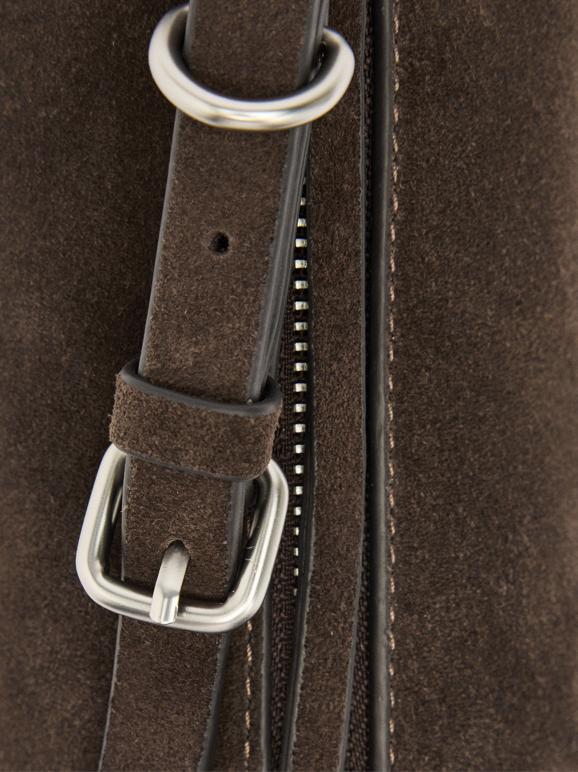 Bolso De Hombro De Piel