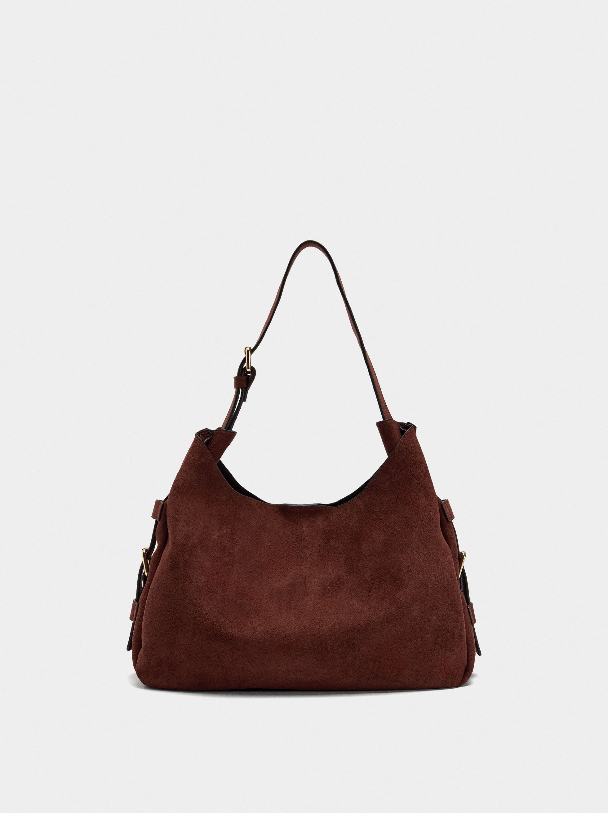 Bolso De Hombro Con Hebillas Laterales