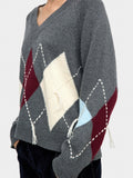 Jersey De Punto Con Rombos Y Bordado