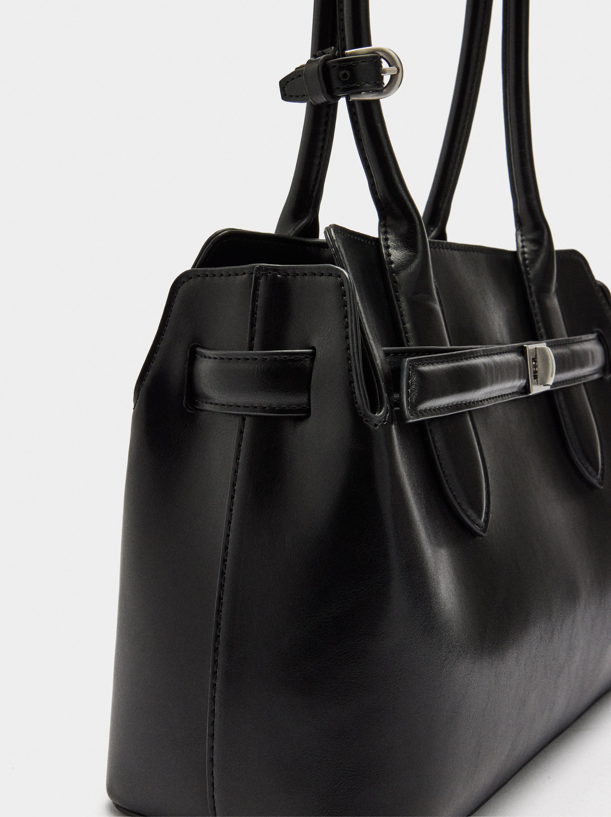 Bolso Tote Con Cinturón