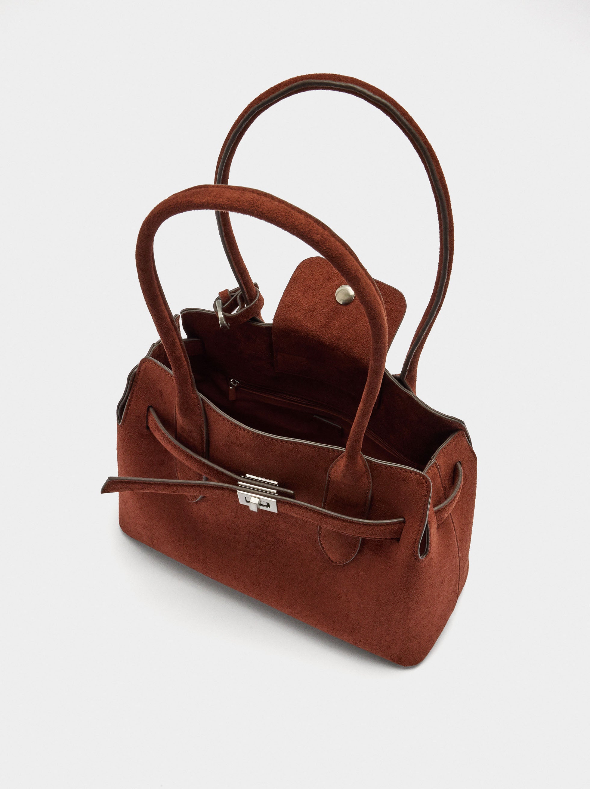 Bolso Tote Con Cinturón