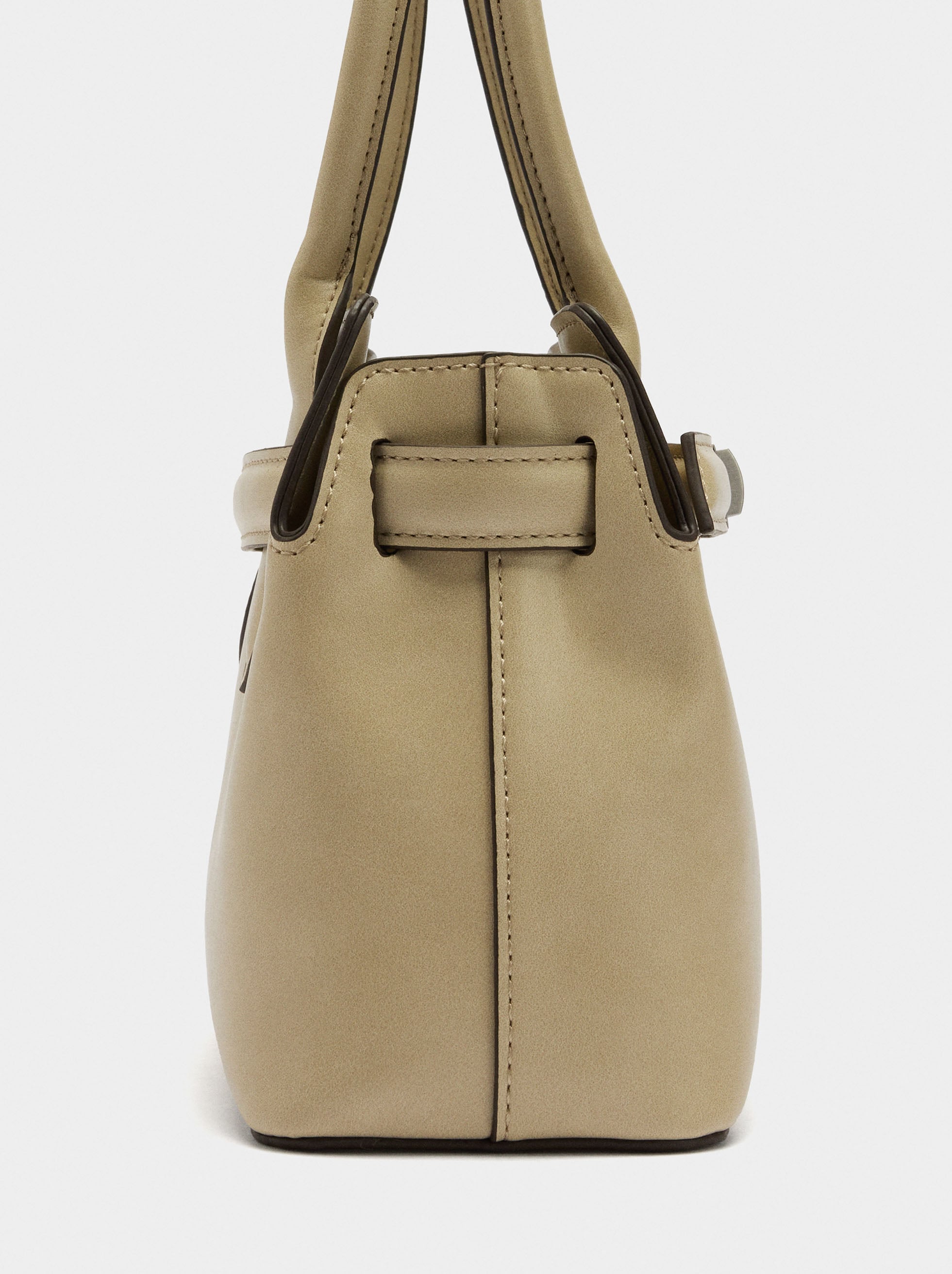 Bolso Tote Con Cinturón