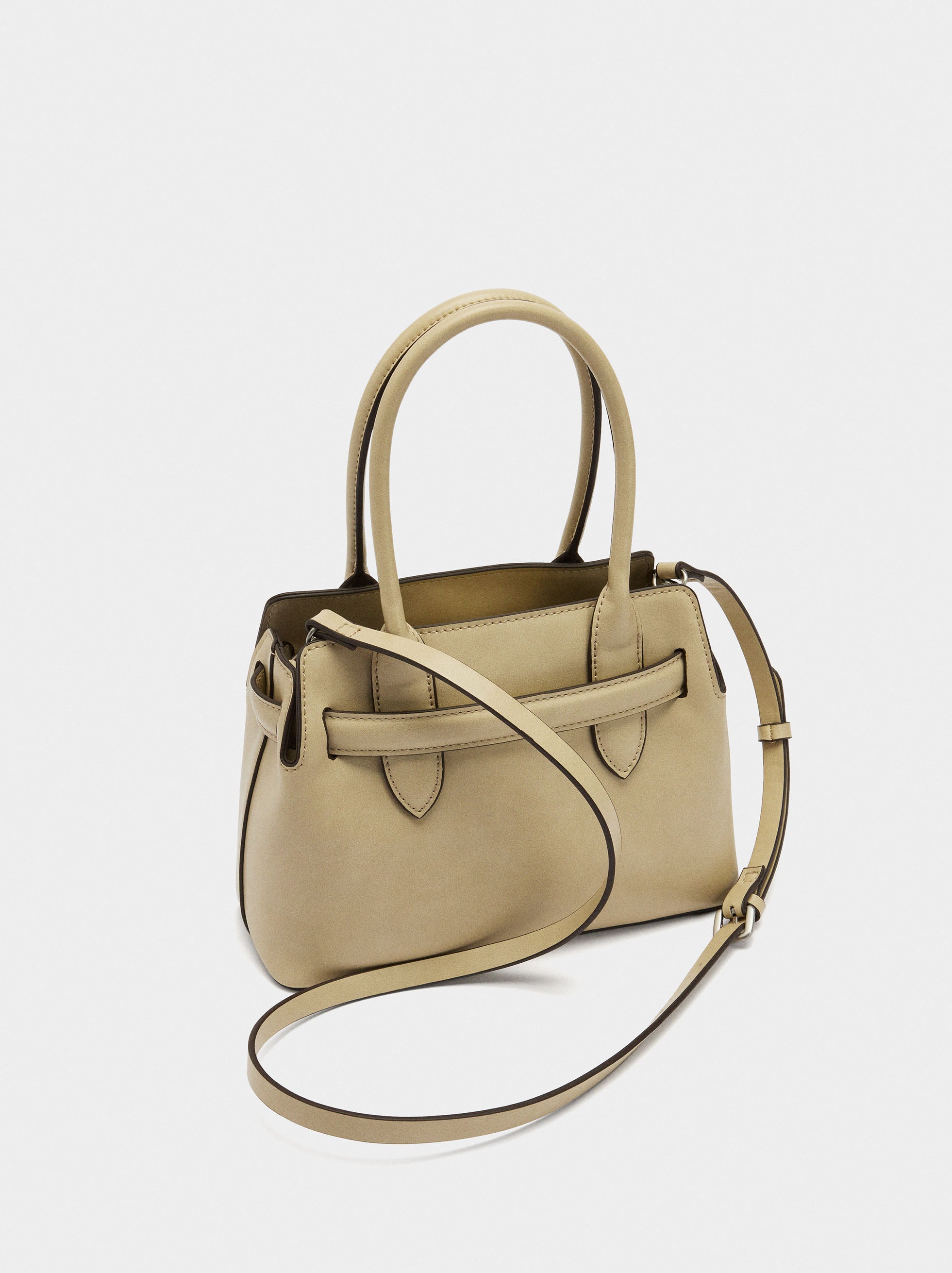 Bolso Tote Con Cinturón