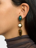 Pendientes Geométricos De Piedras