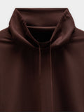 Blusa De Cuello Alto Con Cordón
