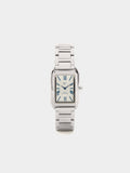 Reloj Rectangular Pulsera De Acero Inoxidable