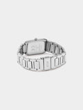 Reloj Rectangular Pulsera De Acero Inoxidable