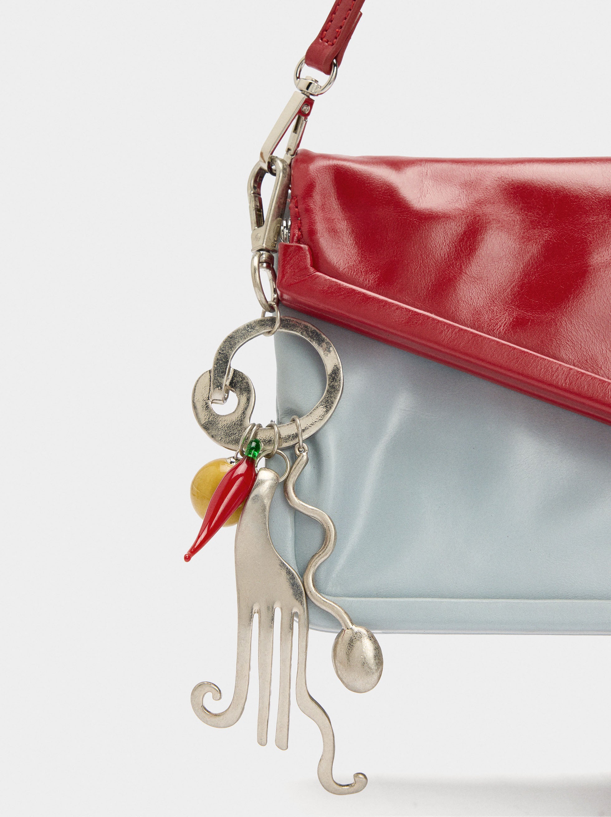 Bolso Sobre Doble De Piel Bicolor