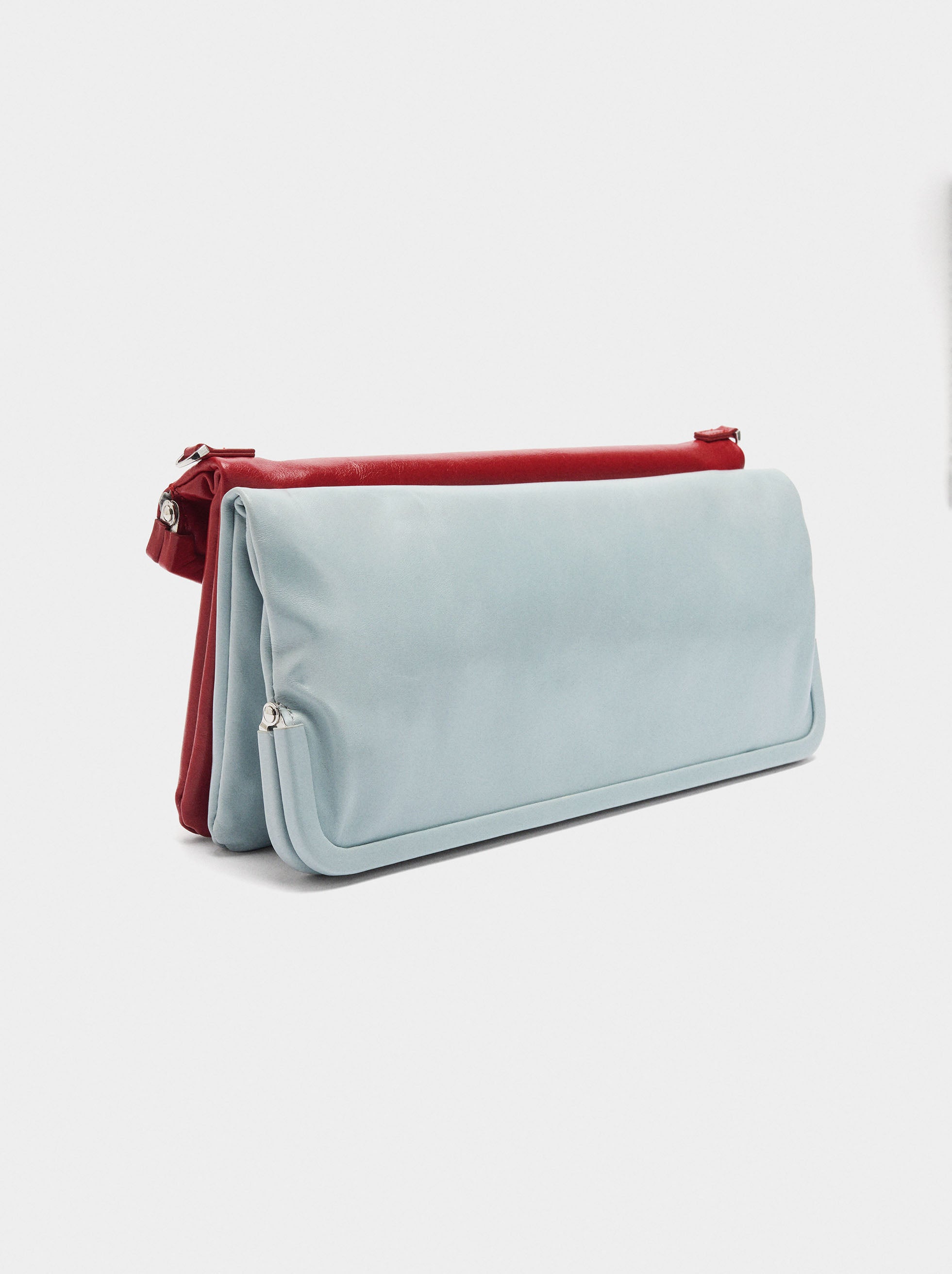 Bolso Sobre Doble De Piel Bicolor