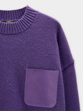 Jersey De Punto Con Bolsillo Efecto Piel