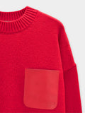 Jersey De Punto Con Bolsillo Efecto Piel