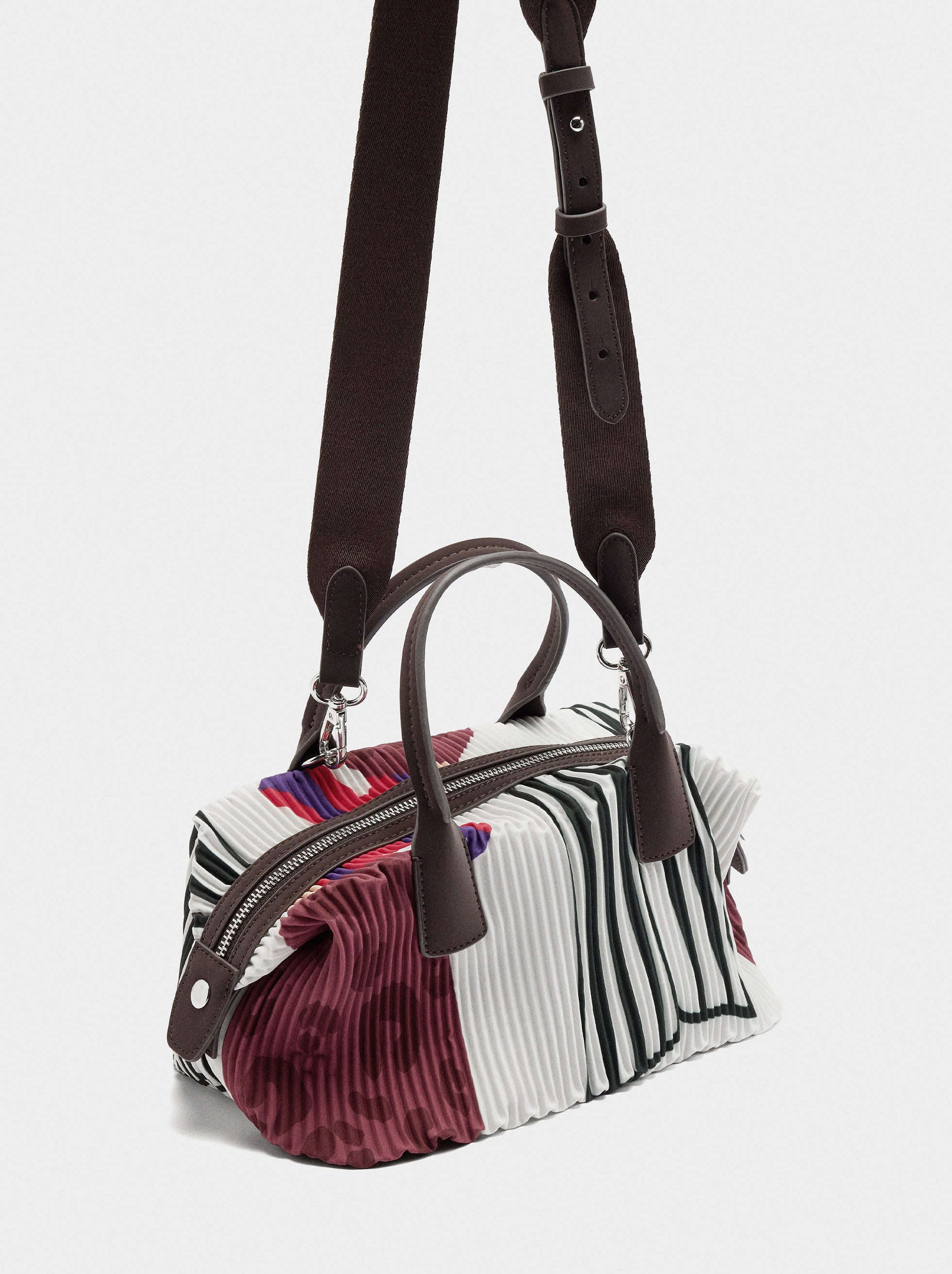 Bolso Tote Estampado De Nylon