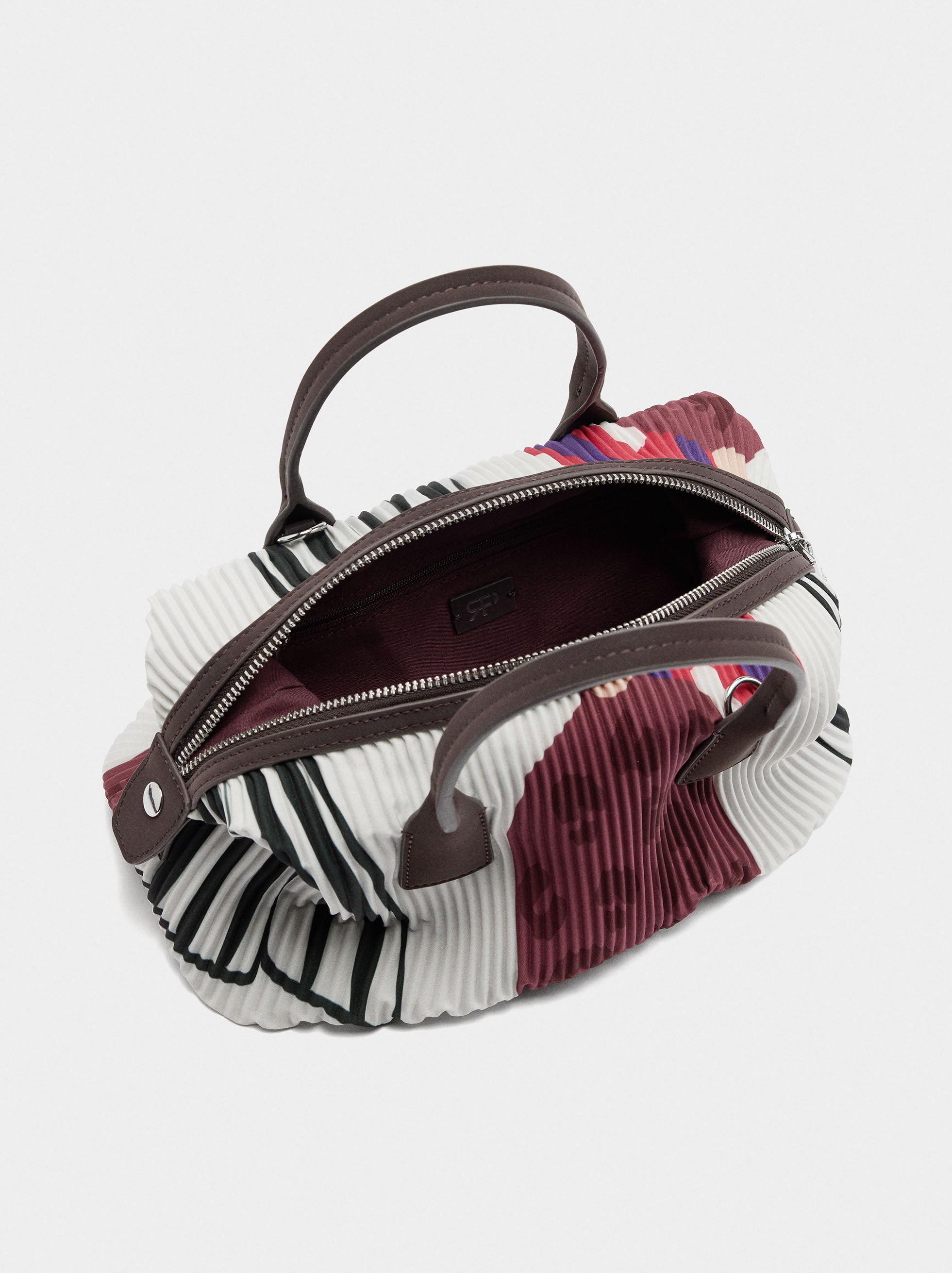 Bolso Tote Estampado De Nylon