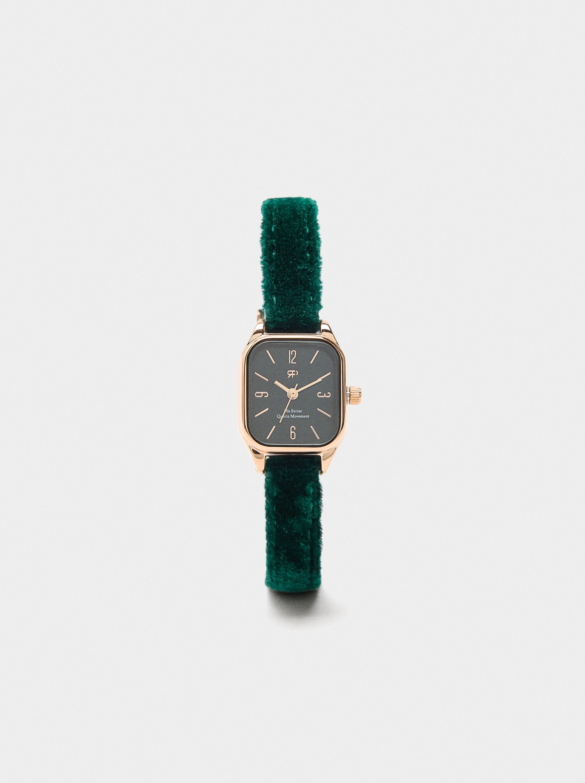 Reloj Cuadrado Pulsera Efecto Terciopelo
